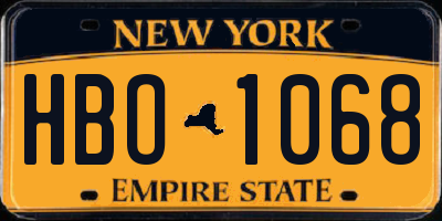 NY license plate HBO1068
