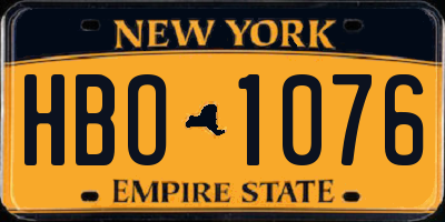 NY license plate HBO1076