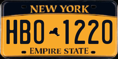 NY license plate HBO1220