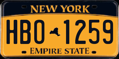 NY license plate HBO1259