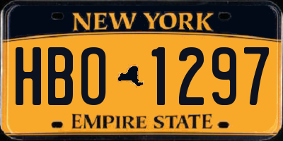 NY license plate HBO1297