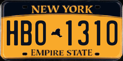 NY license plate HBO1310