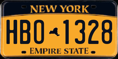 NY license plate HBO1328