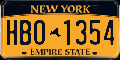 NY license plate HBO1354