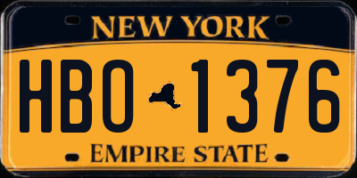 NY license plate HBO1376