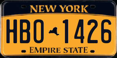 NY license plate HBO1426