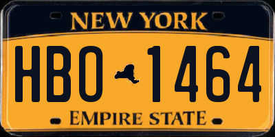 NY license plate HBO1464
