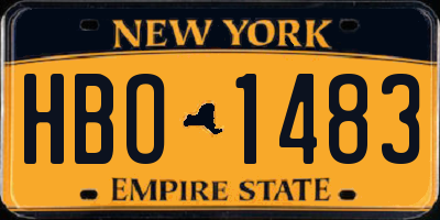 NY license plate HBO1483
