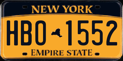 NY license plate HBO1552