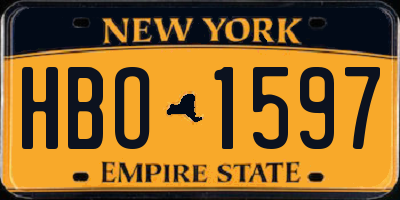 NY license plate HBO1597