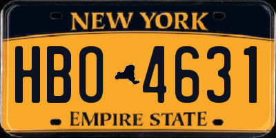 NY license plate HBO4631