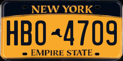 NY license plate HBO4709
