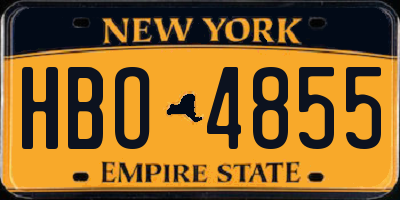 NY license plate HBO4855