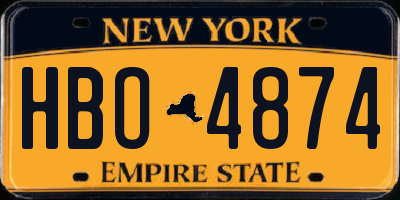 NY license plate HBO4874