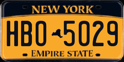 NY license plate HBO5029