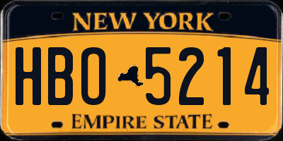 NY license plate HBO5214
