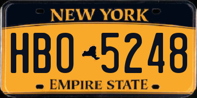 NY license plate HBO5248