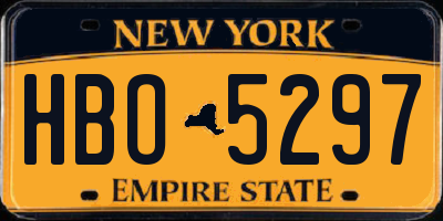 NY license plate HBO5297