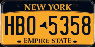 NY license plate HBO5358