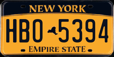 NY license plate HBO5394