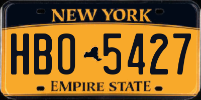 NY license plate HBO5427