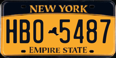NY license plate HBO5487