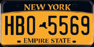 NY license plate HBO5569