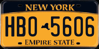 NY license plate HBO5606