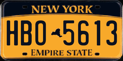 NY license plate HBO5613