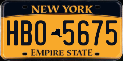 NY license plate HBO5675