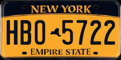 NY license plate HBO5722