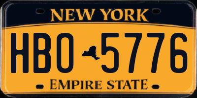 NY license plate HBO5776