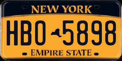 NY license plate HBO5898
