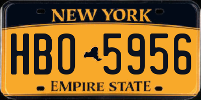 NY license plate HBO5956