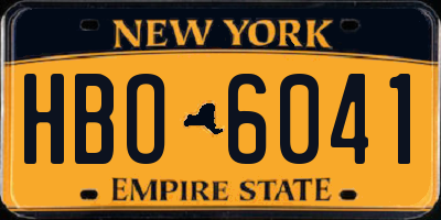 NY license plate HBO6041