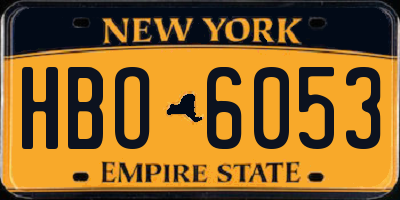 NY license plate HBO6053