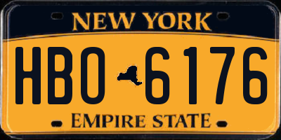 NY license plate HBO6176