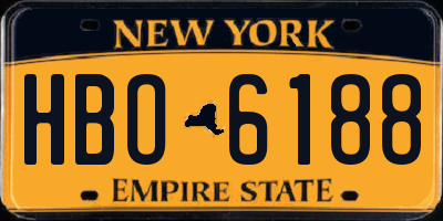 NY license plate HBO6188