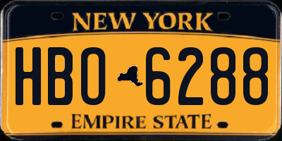 NY license plate HBO6288