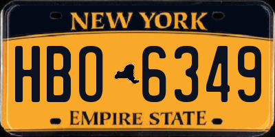 NY license plate HBO6349