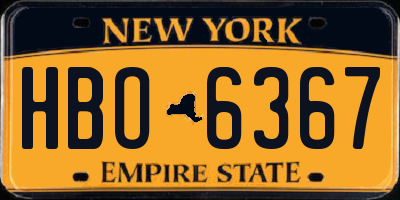 NY license plate HBO6367