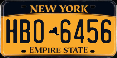 NY license plate HBO6456