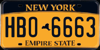 NY license plate HBO6663