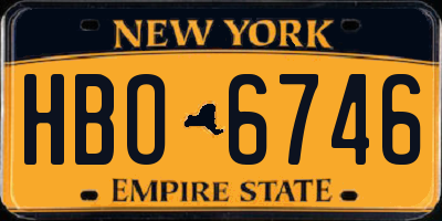 NY license plate HBO6746