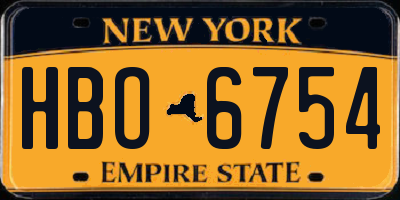 NY license plate HBO6754