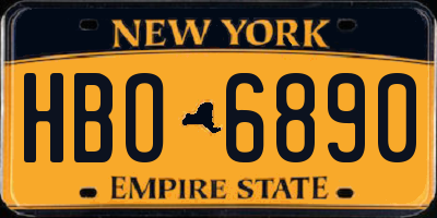 NY license plate HBO6890