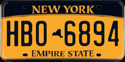 NY license plate HBO6894
