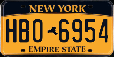 NY license plate HBO6954