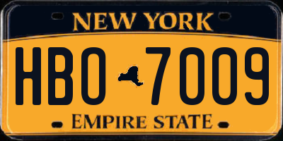 NY license plate HBO7009