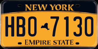 NY license plate HBO7130